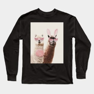 Alpacas Heart sunglasses and lollipop Long Sleeve T-Shirt